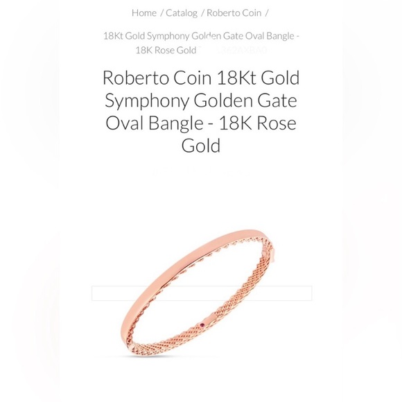 Roberto Coin 18k Rose Gold Golden Gate Symphony Bangle - Picture 8 of 8